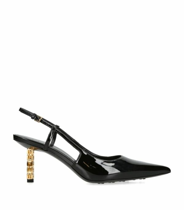 Givenchy Patent Leather G Cube Slingbacks 70