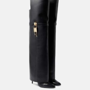 Givenchy Shark Lock leather over-the-knee boots