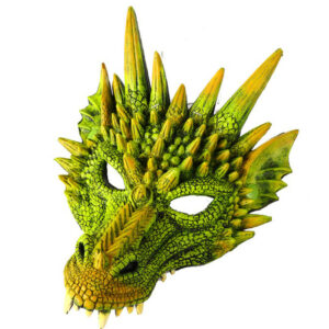 (Green) Halloween 3D Dragon Mask Party Cosplay Adults Novelty Head Mask Fancy Dress Up