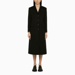 Gucci Black Single-breasted Wool Coat