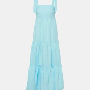 Heidi Klein Nungwi Beach tiered linen maxi dress