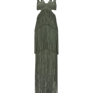 Hervé Léger strappy Tiered Fringe Dress