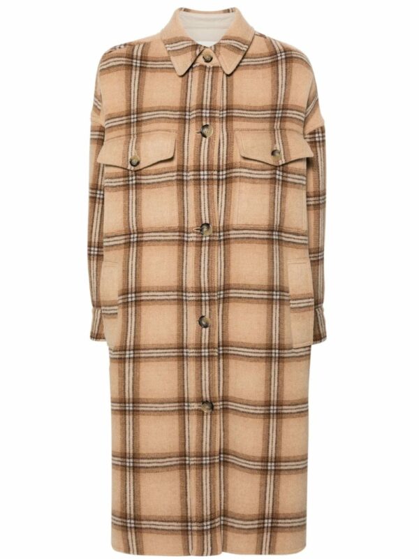 ISABEL MARANT- Fontizia Checked Wool Coat