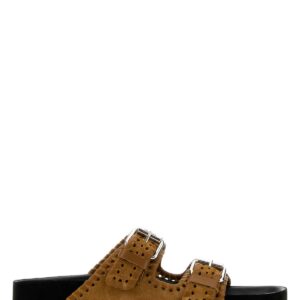 Isabel Marant Camel Suede Lennyo Slippers