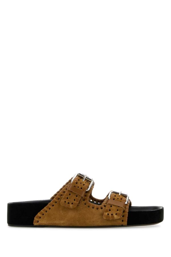 Isabel Marant Camel Suede Lennyo Slippers