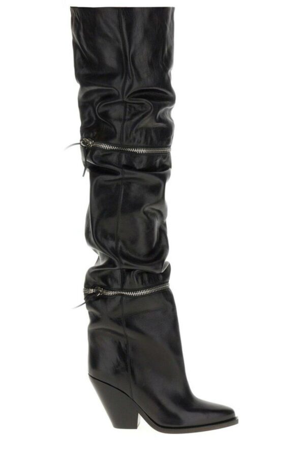 Isabel Marant Lelodie Thigh-high Pointed-toe Boots