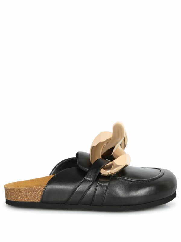 J. W. Anderson Chain Black Leather Loafers