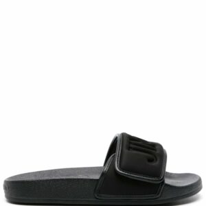 JIMMY CHOO- Fitz/f Leather Pool Slippers