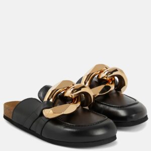 JW Anderson Embellished leather slippers