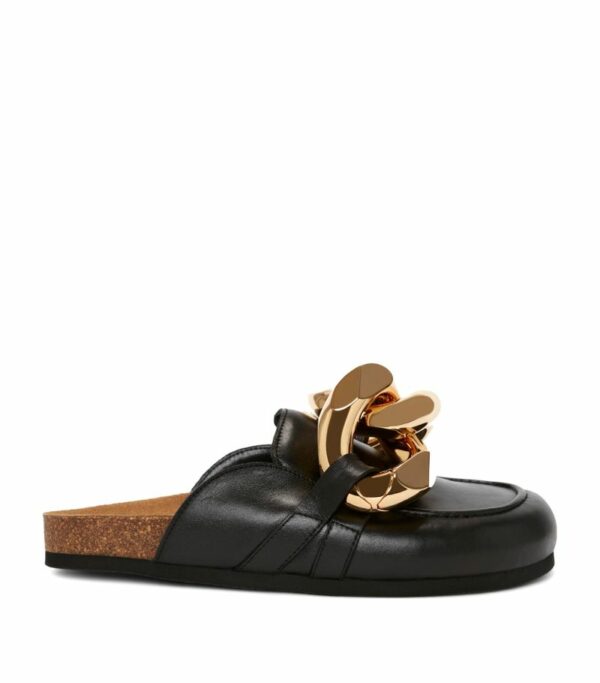 Jw Anderson Leather Chain Slippers