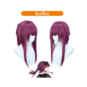 (Kafka) Star Honkai Rail Kafka Trailblazer Cosplay Accessories Party Dress Wig Gift Fan