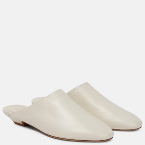 Khaite Otto leather slippers