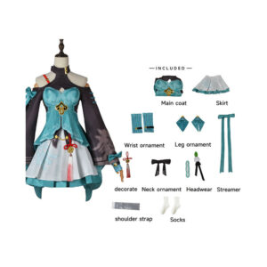 (L) Honkaistar Rail Qing Que Cos Costumes Comic Con Show Halloween Party Dress Up