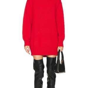 L'Academie Manal Sweater Dress in Red. Size M.