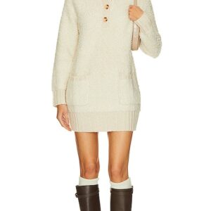 L'Academie Shayne Sweater Dress in Ivory. Size M, S, XL, XS.