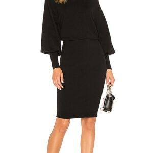 L'Academie The Jen Sweater Dress in Black. Size L, XS.