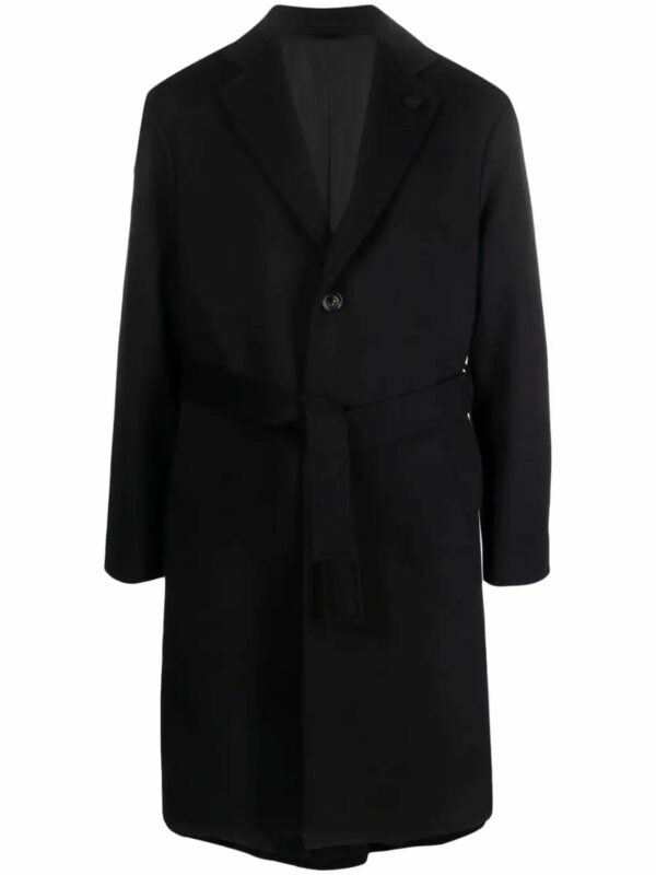 Lardini Dark Blue Wool Coat