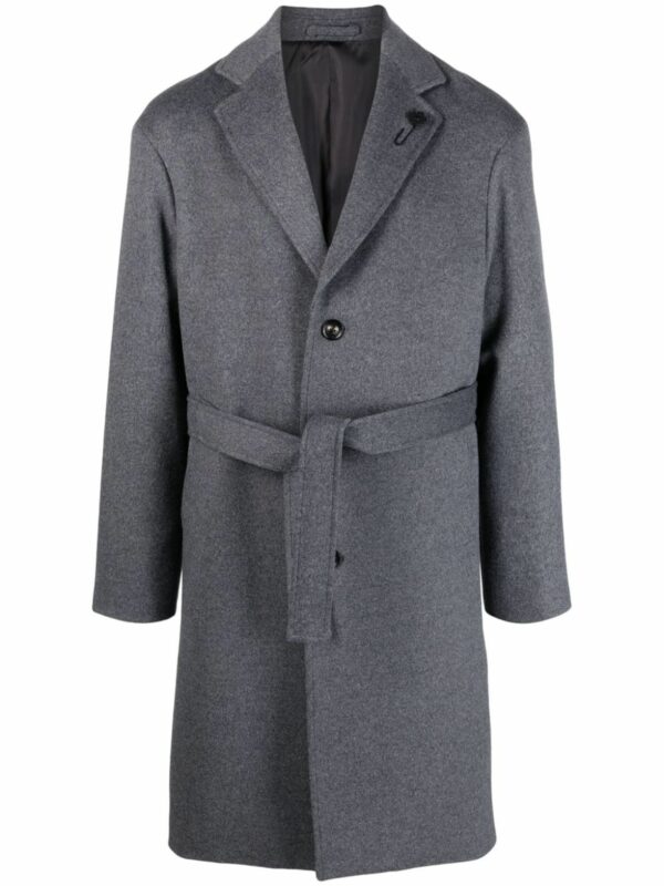 Lardini Medium Grey Wool Coat