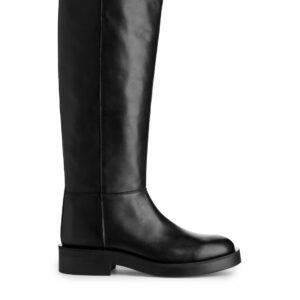 Leather Riding Boots - Black