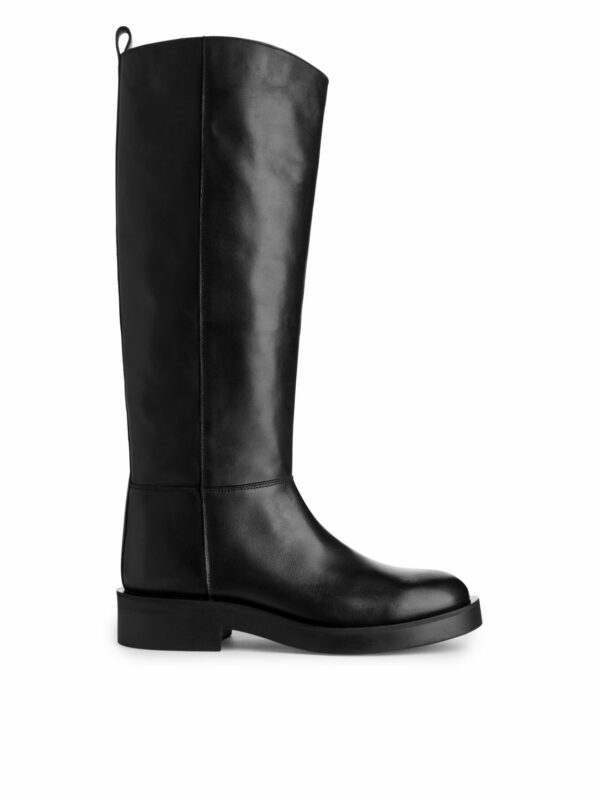 Leather Riding Boots - Black