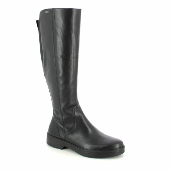 Legero Mystic Long Gtx Black leather Womens knee-high boots 2000195-0100 in a Plain Leather in Size 4