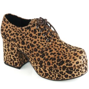 Leopard Platform Men's Pimp Shoes