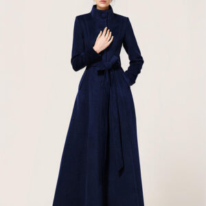 Long Wool Coat For Woman Warm Winter Outerwear 2024