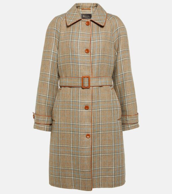 Loro Piana Checked linen and wool coat