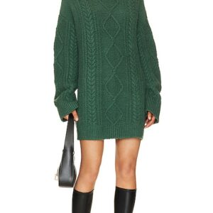 Lovers and Friends Garcelle Sweater Dress in Dark Green. Size M, S, XL, XS.