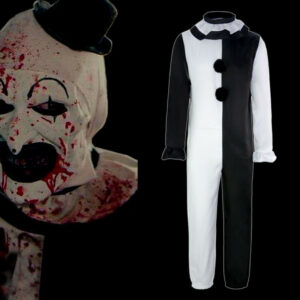 (M) Halloween Terrifier Art The Clown Joker Adult Party Jumpsuit Cosplay Costume Fancy Dress Set