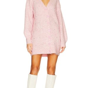 MAJORELLE Rishelle Embellished Sweater Dress in Pink. Size M, S, XS.