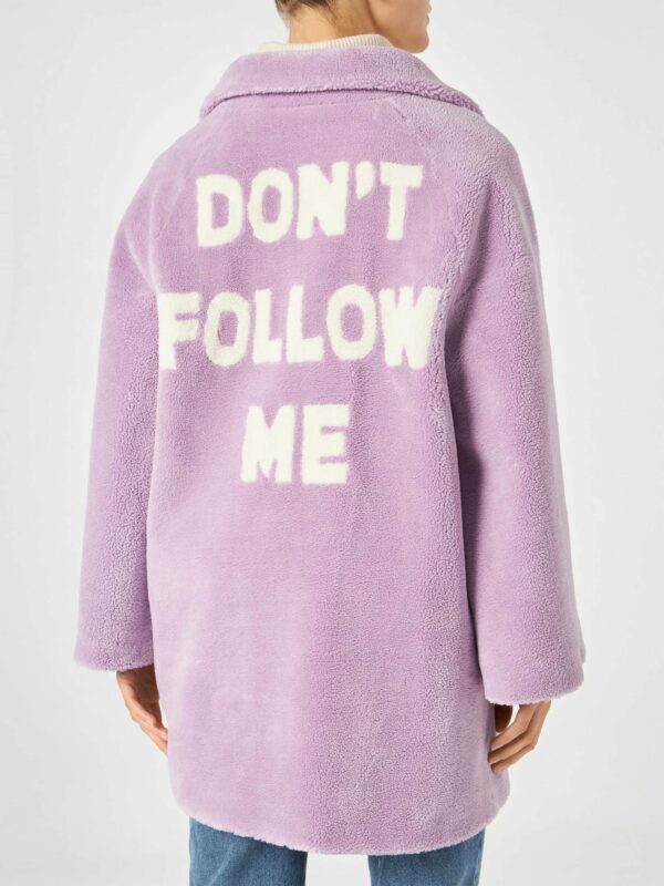 MC2 Saint Barth Woman Coat Lilac Teddy Fabric