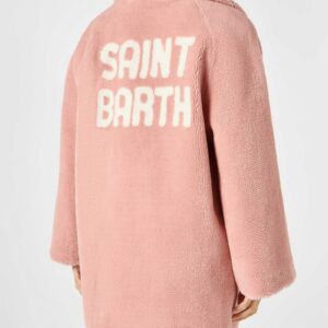 MC2 Saint Barth Woman Coat Pink Teddy Fabric