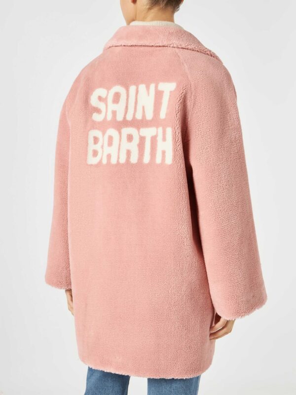 MC2 Saint Barth Woman Coat Pink Teddy Fabric