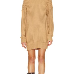 MORE TO COME Mari Sweater Dress in Beige. Size M, S.