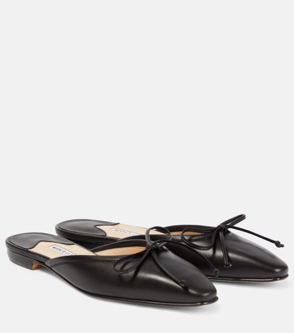 Manolo Blahnik Ballerimu leather slippers