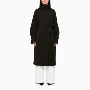 Max Mara Atelier Loose Black Wool Coat