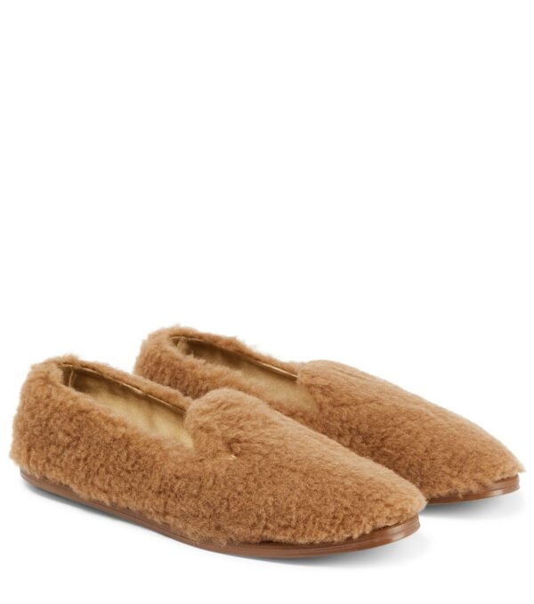 Max Mara Camel hair slippers