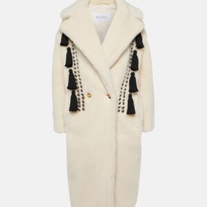 Max Mara Demetra Teddy Bear Icon embroidered coat