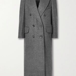 Max Mara - Eccesso Double-breasted Herringbone Wool Coat - Dark gray