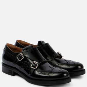 Miu Miu x Church's brushed leather monk strap brogues