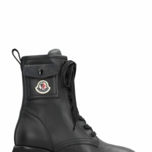 Moncler Gigi Lace-up Leather Ankle Boots