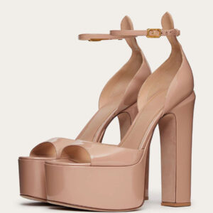 Nude High Heel Sandals Platform Open Toe Ankle Strap Party Prom Shoes