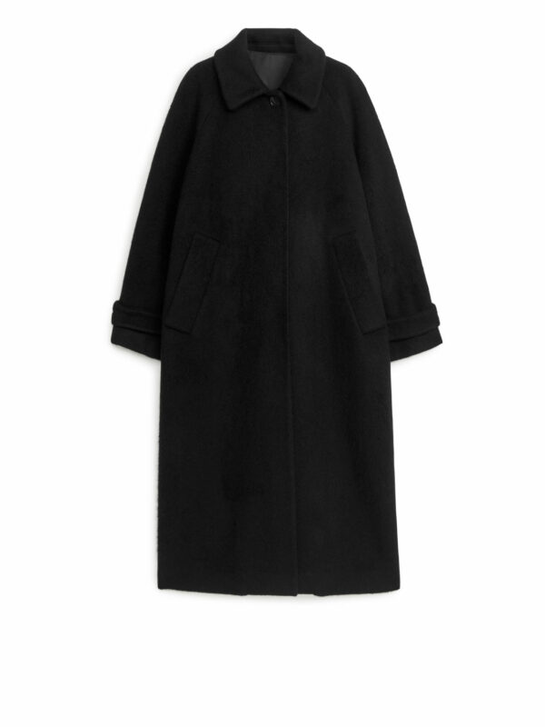 Oversized Wool Coat - Black