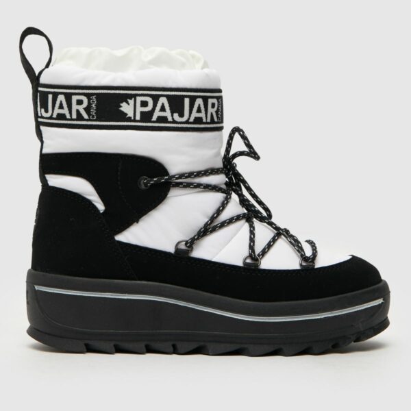 PAJAR galaxy ankle snow boots in black & white