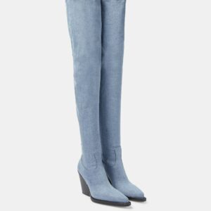 Paris Texas Denim over-the-knee cowboy boots