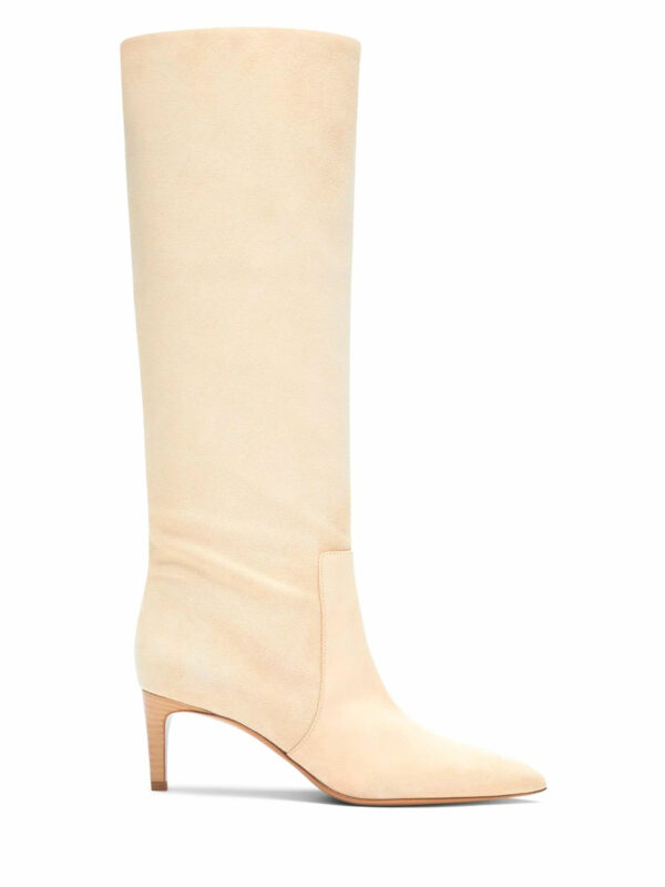 Paris Texas Ecru Suede Knee-high Boot