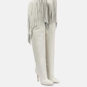 Paris Texas Fringed leather over-the-knee boots