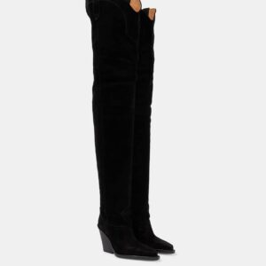 Paris Texas Suede over-the-knee cowboy boots