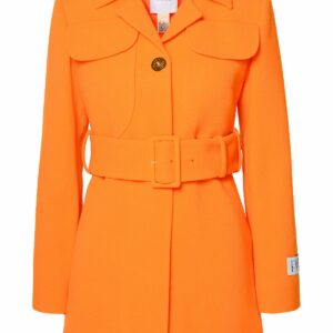 Patou Orange Virgin Wool Coat